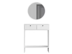 Cómoda Larris Com Espelho, 2 Gavetas - Venprodin - 24 Cm Branco