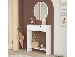 Cómoda Larris Com Espelho, 2 Gavetas - Venprodin - 24 Cm Branco