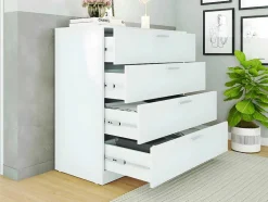 Cómoda Solar 4 Gavetas (Branco)