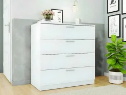 Cómoda Solar 4 Gavetas (Branco)