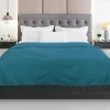 Colcha Com Franjas Em Algodao 230 X 250 Cm Azul - Segna