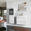 Coluna De Casa De Banho Branco Com Leds C30 X L30 X A109 Cm - Laurine