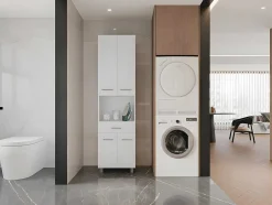 Coluna De Casa De Banho Com Pe 180 Cm Branco - Minela