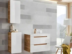 Coluna De Casa De Banho Cor Natural E Branca C32 X L35 X A68 Cm - Aruba