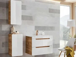 Coluna De Casa De Banho Cor Natural E Branca C32 X L35 X A68 Cm - Aruba