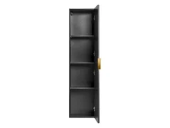 Coluna De Casa De Banho Suspensa Estriada Preto A140 Cm - Zevara