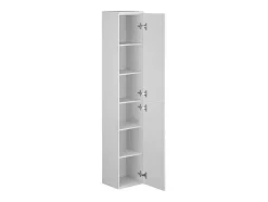 Coluna De Casa De Banho Suspensa, 6 Prateleiras, Cor Branca C30Xl25Xa160 Cm - Kayla