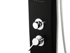 Coluna De Duche Hidromassagem Kourbea - Preta - 20 X 132 Cm