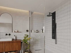 Coluna De Duche Hidromassagem Jubida - Preto - 20*130 Cm