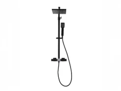 Coluna De Duche Termostatica Em Aco Inoxidavel Preto Mate - 125Cm - Peneda
