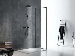 Coluna De Duche Termostatica Em Aco Inoxidavel Preto Mate - 125Cm - Peneda