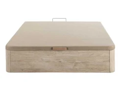 Conjunto Artigos De Cama 160 X 200 Cm Sommier Com Espaco De Arrumação Natural Claro + Colchão De Espuma Hd - Heaven Da Dreamea