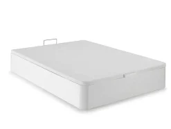 Conjunto Artigos De Cama 160 X 200 Cm Sommier Com Espaco De Arrumação Branco + Colchão De Molas Ensacadas - Marquis Da Dreamea