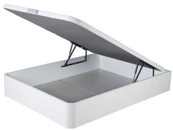 Conjunto Artigos De Cama 160 X 200 Cm Sommier Com Espaco De Arrumação Branco + Colchão De Molas Ensacadas - Marquis Da Dreamea