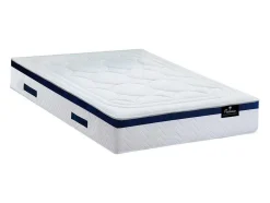 Conjunto Artigos De Cama 140 X 190 Cm Sommier Com Espaco De Arrumação Branco + Colchão De Molas Ensacadas - Marquis Da Dreamea