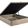 Conjunto Artigos De Cama 140 X 190 Cm Sommier Com Espaco De Arrumação Natural Claro + Colchão De Espuma Hd - Heaven Da Dreamea