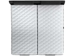 Conjunto Boxspring Cabeceira De Cama + Sommier De Relaxamento Eletrico + Colchão + Sobrecolchão Castel Da Palacio - 2X80X200 Cm - Tecido Antracite