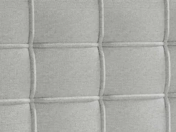 Conjunto Completo Boxspring Com Cabeceira Estofada + Sommier + Colchão + Sobrecolchão 180 X 200 Cm Tecido Cinza-Claro - Inao De Ysmee