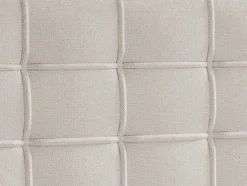 Conjunto Completo Boxspring Com Cabeceira Estofada + Sommier + Colchão + Sobrecolchão 160 X 200 Cm Tecido Bege - Inao De Ysmee
