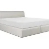Conjunto Completo Boxspring Cabeceira De Cama + Sommier Com Leds + Colchão 180X200 Cm Tecido Cinza - Otaru De Ysmee