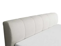 Conjunto Completo Boxspring Cabeceira De Cama + Sommier Com Leds + Colchão 160X200 Cm Tecido Cinza - Otaru De Ysmee