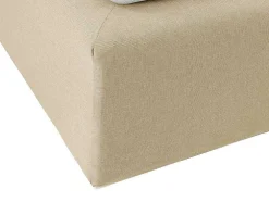 Conjunto Completo Boxspring Cabeceira De Cama + Sommier Com Leds + Colchão 180X200 Cm Tecido Bege - Otaru De Ysmee