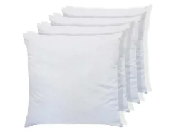 Conjunto De 4 Almofadas Calin 60 X 60 Cm 400 G Branco - Torivia