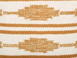 Conjunto De 2 Almofadas Com Franjas Em Algodao De 40 X 40 Cm Cor Amarelo E Bege - Karius