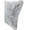 Conjunto De 2 Almofadas Efeito Pelo 100% Poliester 45X45 Cm Cinza - Bunny