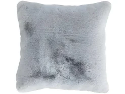 Conjunto De 2 Almofadas Efeito Pelo 100% Poliester 45X45 Cm Cinza - Bunny