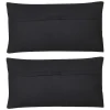 Conjunto De 2 Almofadas Em Algodao E Em Juta 30 X 60 Cm Cor Natural E Preta - Natura