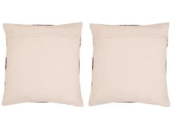 Conjunto De 2 Almofadas Tufadas 45 X 45 Cm Algodao Multicolor - Magna