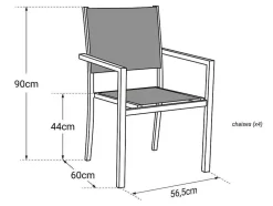 Conjunto De 4 Cadeiras De Aluminio Em Tons - Têxtilene Taupe