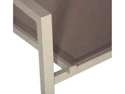 Conjunto De 8 Cadeiras De Aluminio Em Tons - Têxtilene Taupe