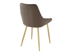 Conjunto De 2 Cadeiras Em Veludo E Metal Dourado Cor Taupe - Masurie
