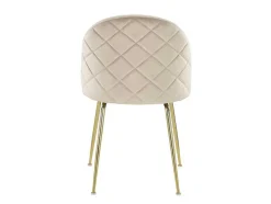 Conjunto De 2 Cadeiras Melbourne - Veludo E Metal Dourado - Bege
