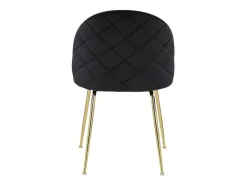 Conjunto De 2 Cadeiras Melbourne - Veludo E Metal Dourado - Preto
