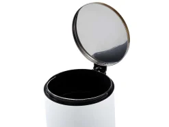 Conjunto De 2 Caixotes Do Lixo Com Pedal Em Inox De 30 L E 3 L Cor Branco E Dourado - Pira