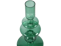 Conjunto De 2 Castiçais D. 9 X A. 21 Cm E D. 9 E A. 18,5 Cm Vidro Verde - Kandie