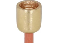 Conjunto De 2 Castiçais Em Aluminio Esmaltado A. 26,5 Cm X A. 22 Cm Terracota - Parina