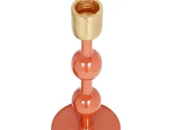 Conjunto De 2 Castiçais Em Aluminio Esmaltado A. 26,5 Cm X A. 22 Cm Terracota - Parina