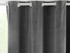 Conjunto De 2 Cortinas Em Veludo 140 X 260 Cm Cinza - Ahtari