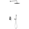 Conjunto De Duche Encastravel Com Torneira Misturadora Mecanica Cor Niquel Escovado - Tamise
