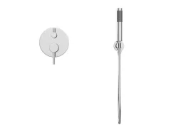 Conjunto De Duche Encastravel Com Torneira Misturadora Mecanica Cor Niquel Escovado - Tamise
