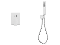 Conjunto De Duche Encastravel Com Torneira Misturadora Mecanica Cor Niquel Escovado - Tocantis