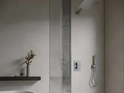 Conjunto De Duche Encastravel Com Torneira Misturadora Termostatica Cor Niquel Escovado - Terek