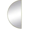 Conjunto De 2 Espelhos Semicirculo Design Em Metal C50 X A100 Cm Dourado - Gavra