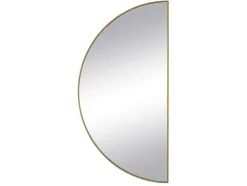 Conjunto De 2 Espelhos Semicirculo Design Em Metal C50 X A100 Cm Dourado - Gavra