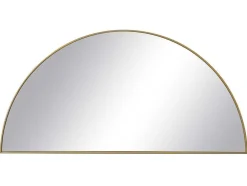 Conjunto De 2 Espelhos Semicirculo Design Em Metal C50 X A100 Cm Dourado - Gavra