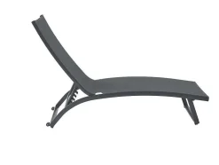 Conjunto De 2 Espreguiçadeiras Com Varias Posicoes Aluminio E Têxtileno Antracite - Saranda De Mylia